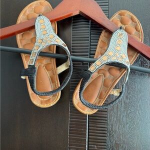 & Other Stories Black and Silver Sandals